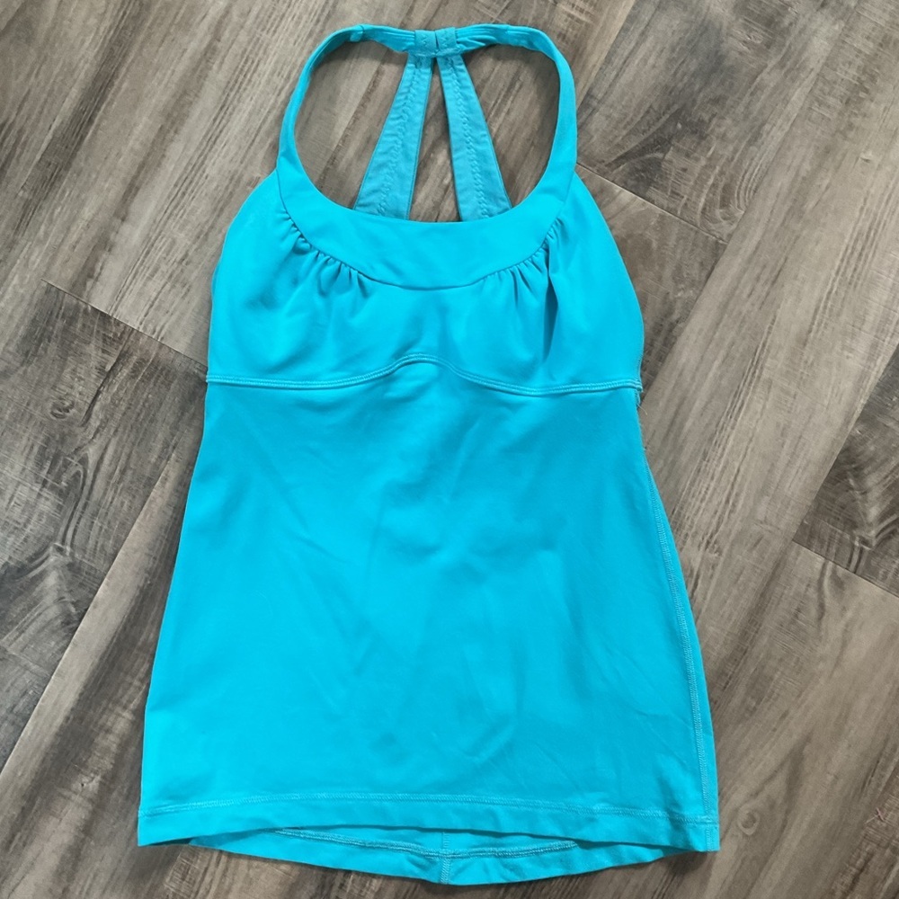 Lululemon Scoop Me Up Tank Top Teal Blue